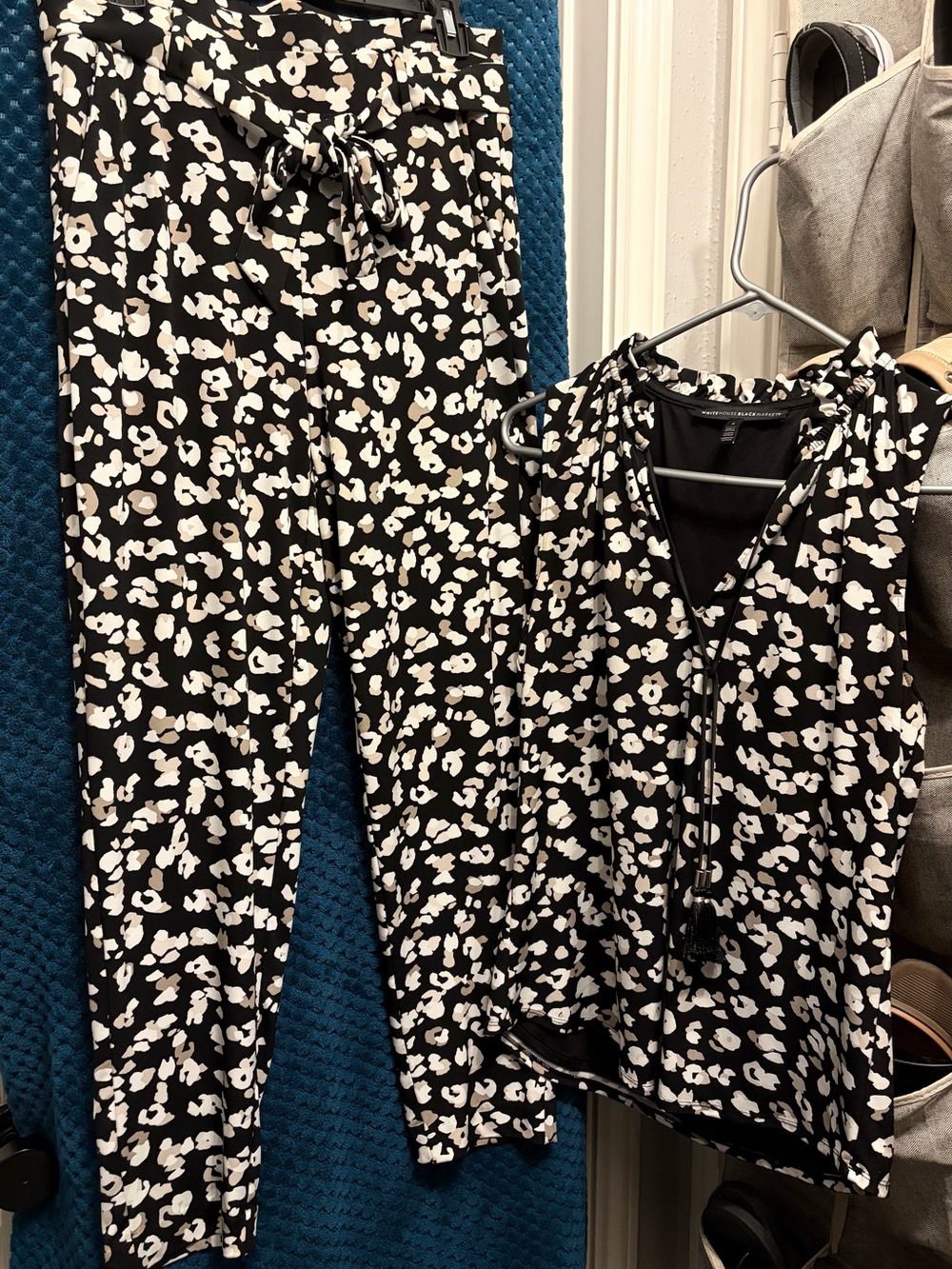 White House Black Market Black, Blouse & Pants Set